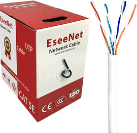 Fibertech כבל רשת Cat5E (תוף משיכה 305 מטר)