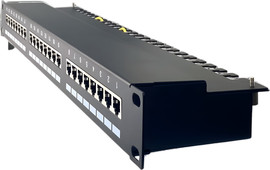Fibertech פנל 24 פורטים CAT6 FTP לארון תקשורת