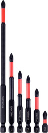 Fibertech סט ביטים למברגת אימפקט PH2 - מגוון אורכים