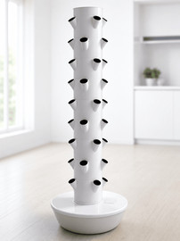 ChinaTrading 365 מערכת הידרופונית אנכית גדולה לגידול צמחים | מגדל הידרופוני מקצועי לגידול ביתי ללא אדמה - 9 קומות - 36 שתילים גובה 1.60 מ'