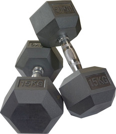 TON SPORTS משקולת יד משושה קלאסי - 15 קילו