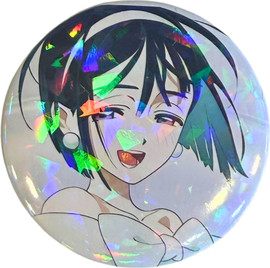 Anime Market סיכת סואה מנצנצת 58 מ״מ – Alien Stage sua pin — סואה מחייכת