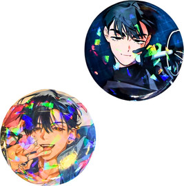 Anime Market סיכת איבן מנצנצת 58 מ״מ –   Ivan Alien Stage pin — שניהם ביחד