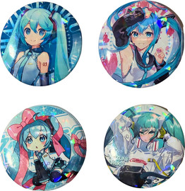 Anime Market מארז 4 סיכות מיקו קלאסית | סיכות מנצנצות 58 מ״מ