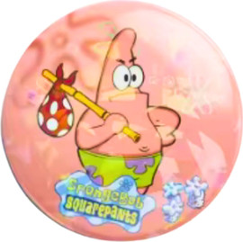 Anime Market סיכת פטריק מנצנצת בקוטר 58 מ”מ – Patrick Star Glitter Badge