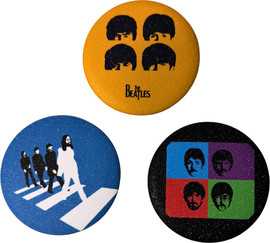 Anime Market סט של 3 סיכות The Beatles 58 מ”מ – סיכות אספנות רוק קלאסי