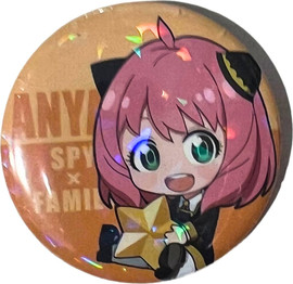Anime Market סיכת אניה פורג’ר מנצנצת – סיכת אנימה חמודה מ-Spy x Family בקוטר 58 מ”מ — עיצוב שני
