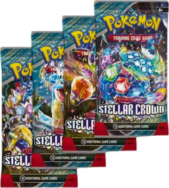 פוקימון סט 4 חבילות בוסטר Pokémon Stellar Crown – ארט סט פוקימון