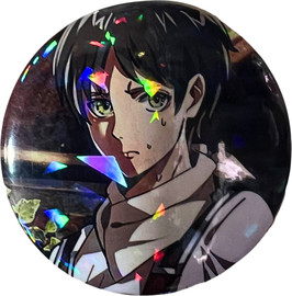Anime Market סיכת ארן יגר – Attack on Titan | סיכת אספנות מנצנצת 58 מ”מ — שני העיצובים