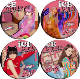 Anime Market סט סיכות BLACKPINK Ice Cream – ג’ני, רוזה, ליסה וג’יסו — הסט השלם