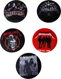 Anime Market סט של 5 סיכות Metallica – פריט אספנות חובה למעריצי רוק קלאסי
