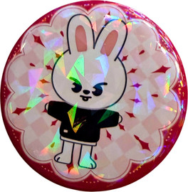 Anime Market סיכת Stray Kids Leebit – קמע הארנב מנצנצת 58 מ״מ