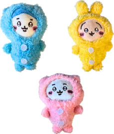 Anime Market סט מחזיקי מפתחות Chiikawa – צ’יקאווה, האצ’יווארה ואוסאגי | Chiikawa Plush Keychain Set