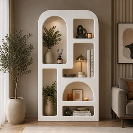 jcrhome ספריית קשתות דקורטיבית בעיצוב מודרני