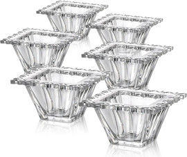 crystal bohemia סט 6 קעריות PIERCED בוהמיה קריסטל 12×12×7 ס״מ