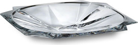 crystal bohemia צלחת הגשה METROPOLITAN בוהמיה קריסטל 28×28×4.5 ס״מ
