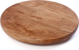 הכל כלול מגש פיצה מסתובב ACACIA עץ 41×41×5 ס״מ
