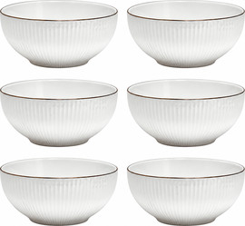 הכל כלול סט 6 בולים פס זהב BON CHINA 15×7.5 ס״מ