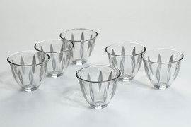הכל כלול סט 6 כוסות קפה crystalin anser titanium 110 מ״ל