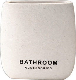 הכל כלול כוס למברשות שיניים BATHROOM – לבן