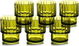 CRYSTALINE סט 6 כוסות וויסקי 390 מ״ל GREEN GOLD CRYSTALINE – 390 מ״ל
