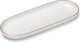 הכל כלול SPECIAL WHITE/GOLD פלטה אובלית 33×13 ס״מ