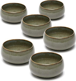 הכל כלול סט 6 בולים אבן WARE MADRIO ירוק 15×15×8 ס״מ