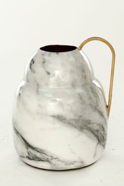 הכל כלול ואזת כד מתכת MarbalAmail 19×17×22 ס״מ — כסף