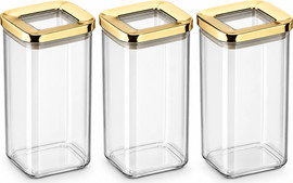 הכל כלול סט 3 קופסאות אחסון זהב – 1200ml