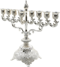 הכל כלול חנוכייה מוכספת בעיצוב להבה, 29/31 ס״מ