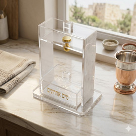 הכל כלול מתקן מטפטף למים אחרונים מאקריליק עם מגירה, בגוון פנינה