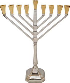 הכל כלול חנוכיה BRASS GOLD - NICKEL