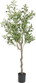 הכל כלול עץ זית מלאכותי בעציץ עם 520 עלים, 120 ס״מ