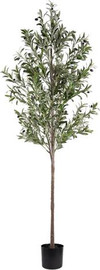 הכל כלול עץ זית מלאכותי בעציץ עם 1390 עלים, 210 ס״מ