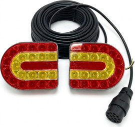 פנסים פלוס סט פנסים אחוריים לנגרר 12V כבל 7.5 מטר 13 פין