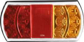 פנסים פלוס פנס אחורי לד לנגרר 12-24V (מידה 16.5X8סמ)