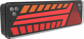 פנסים פלוס פנס אחורי לד לנגרר דינמי 12-24V +רוורס (חוט או תקע לבחירה)