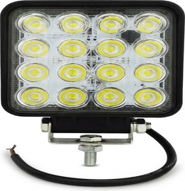 פנסים פלוס פנס עבודה פרוגקטור 16 לד מלבני 48W 10-30V