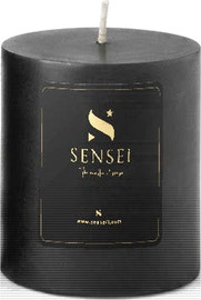 SENSEI נר יצוק שחור, בניחוח פצ'ולי, גובה 7 ס"מ