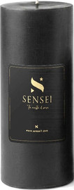 SENSEI נר יצוק שחור, בניחוח פצ'ולי, גובה 15 ס"מ