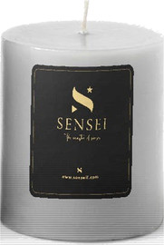 SENSEI נר יצוק אפור, בניחוח ספא, גובה 7 ס"מ