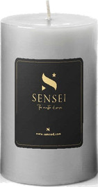 SENSEI נר יצוק אפור, בניחוח ספא, גובה 10 ס"מ