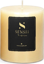 SENSEI נר יצוק בז', בניחוח וניל, גובה 7 ס"מ