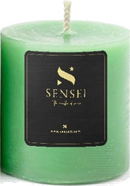 SENSEI נר יצוק ירוק, בניחוח תפוח, גובה 7 ס"מ