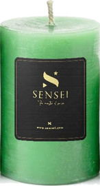 SENSEI נר יצוק ירוק, בניחוח תפוח, גובה 10 ס"מ