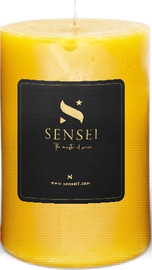 SENSEI נר יצוק חרדל, בניחוח ברגמוט, גובה 10 ס"מ