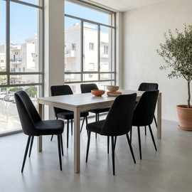 הום קום כיסא לפינת אוכל דגם פריז שחור