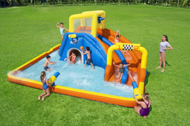 BESTWAY מתנפח מים גדול מסלול מירוצים פלוס שתי מגלשות 53377 מבית Bestway