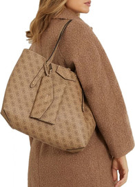 GUESS תיק Guess נשים 3 ב - 1 Brenton Tote - גס - Brown