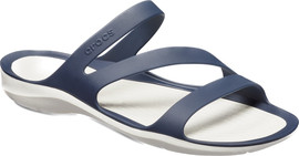 Crocs Crocs Swiftwater Sandal - כפכפים לנשים קרוקס רצועות בצבע נייבי/לבן